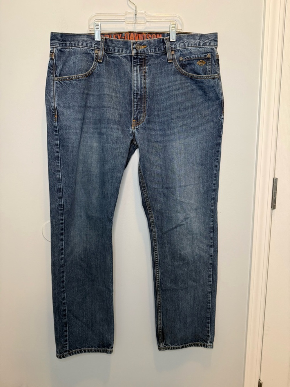 Vintage Harley-Davidson Men's Straight Leg Denim Jeans Medium Dark Wash 38x32